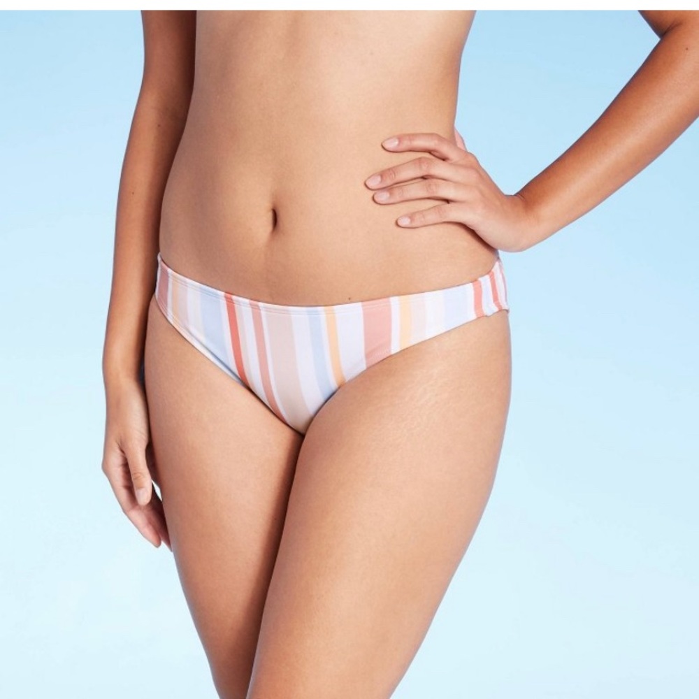 Xhilaration Striped Bikini Bottoms Small NWT